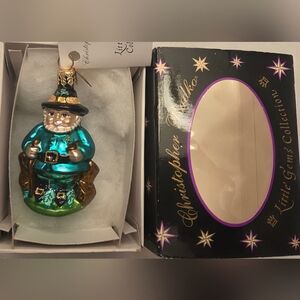 Christopher Radko Sout O'Reilly Glass St. Patrick's Ornament w/ Tag & Box, Mint